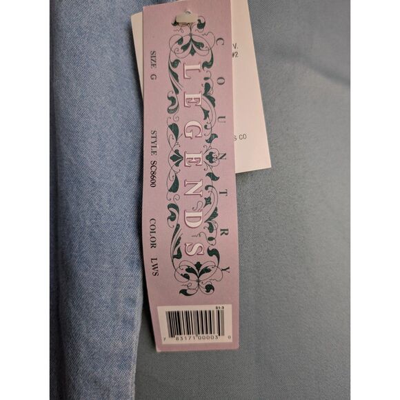 Vintage Country Legends 90s Denim and Suede Southwest Themed Vest New with Tags! - Picture 9 of 11